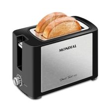 Torradeira Smart Toast Mondial T-13 com 6 opções de tostagem – Preto/Inox