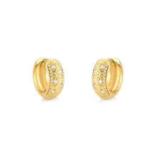 Brinco Argola de Ouro e Moissanites medio