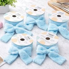 Rolo Fita Pelúciada Aramada Azul Páscoa 6,3cm 2,7m Kit 6pçs