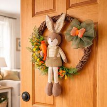 Guirlanda Coelho Pernas Mole Decoração Arranjo Páscoa 60cm