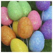 Enfeite Decorativo Ovo De Páscoa 12 Unidades Com Haste