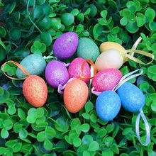 Enfeite Decorativo Páscoa 12 Ovos Pendentes Coloridos