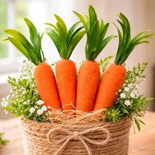 Enfeite Decorativo Cenoura Cenourinhas Páscoa 14cm Kit 48pçs