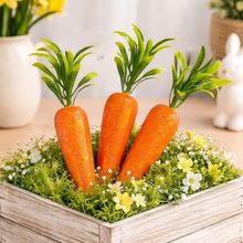 Enfeite Cenoura Cenourinhas Com Gliter Páscoa 20cm Kit 24pçs