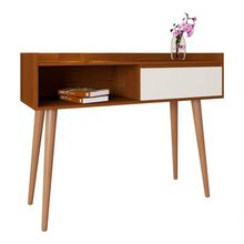 Balcão Aparador Retrô Delux Freijó Com Off White - Moveisaqui