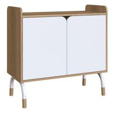 Armário Baixo Flexus 80cm - Hanover E Branco
