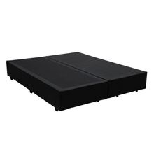 Base Box Blindado Casal Bipartido Homequeen Sintético Preto 40x138x188