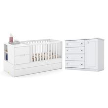 Berço Americano Multifuncional Formare Branco Acetinado - Matic E Cômoda Infantil Americano Branco Hp - Henn