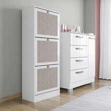 Kit Cômoda Elena E Sapateira 3 Portas Branca Poquema Branco