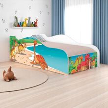 Cama Solteiro Glow Jurassic Dinossauros Solteiro Com Colchão
