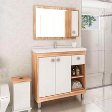 Balcao Ozini - Ref.825 - 80cm - Carvalho/branco