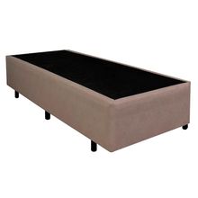 Cama Box Solteiro Sintético Mega Cama Bege 88x188x42cm