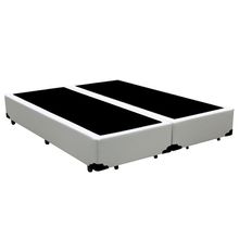 Cama Box Casal Bipartido Sintético Mega Cama Branco 138x188x42cm