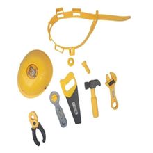 Kit De Ferramentas Infantil Com Cinto Capacete Chaves E Alicate Completo