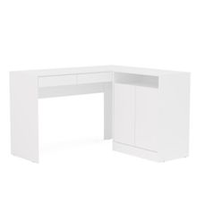 Mesa de Canto para Computador Politorno Portugal com 2 Gavetas e 2 Portas