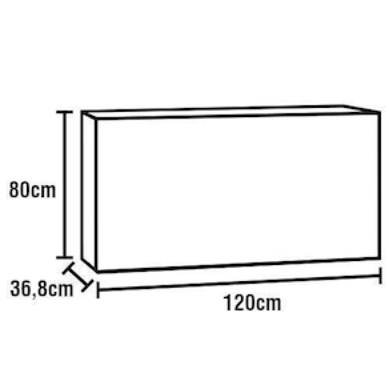 Cozinha Completa Bartira Rubi com 7 Portas e 5 Gavetas - 360,2cm de largura