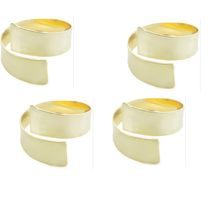 Argolas 4 (quatro) para Guardanapo bracelete - Dourada