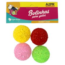 Bolinha Para Gatos 4 Pçs Azpr