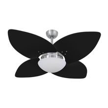 Ventilador De Teto Dormamu Escovado 4 Pás Preto 220v