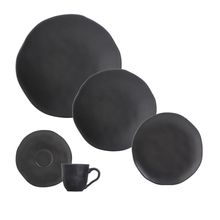 Aparelho de Jantar 20 Peças Orgânico Preto Matte