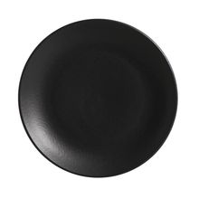 Conjunto com 6 Pratos de Sobremesa Coup Stoneware Hotelaria Preto Matte Ø21cm