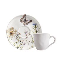 Conjunto com 6 Xícaras De Chá com 6 Pires Bio Encanto 170ml