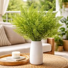 Galhos Ramo Planta Jardim Samambaia Artificial 40cm Kit 4pçs