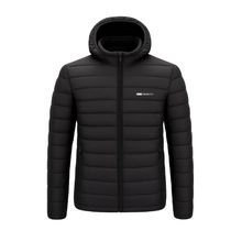 Casaco Puffer com Capuz Grupo Casas Bahia Slim Preto