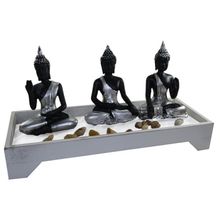 Terrário Bandeja Areia Altar Jardim Zen Decorativo Meditação Madeira 13cm