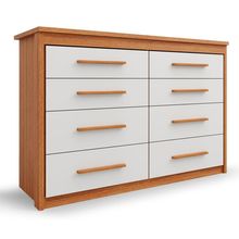 Comoda 8 Gavetas Para Quarto Elegance Freijo Com Off White - Batrol