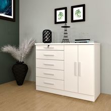 Cômoda Para Quarto 2 Portas 5 Gavetas - Istambul-neve - Tcil Móveis