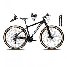 Bicicleta Aro 29 Absolute Nero 5 Câmbio Shimano 24v Acera K7 Freio A Disco Garfo Com Trava Preto 23
