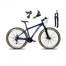 Bicicleta Aro 29 Absolute Nero 5 Alumínio Câmbios Shimano 24v Garfo Com Trava Mountain Bike Azul 17
