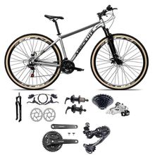 Bicicleta Aro 29 Absolute Nero 5 Câmbios Shimano Deore-altus 27v Freio Hidráulico Garfo Com trava Cinza 13.8