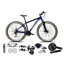 Bicicleta Aro 29 Absolute Nero 5 Câmbios Shimano Altus 24v Freio Hidráulico Garfo Com Trava Azul 19