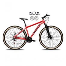 Bicicleta Aro 29 Absolute Nero 5 Alumínio Freio Hidráulico 24v Garfo Suspensão Mountain Bike vermelho 17