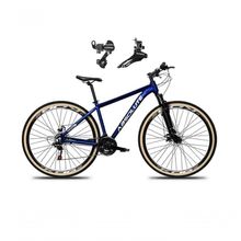 Bicicleta Aro 29 Absolute Nero 5 Alumínio 24v Câmbios Shimano Freio A Disco Mountain Bike Azul 21