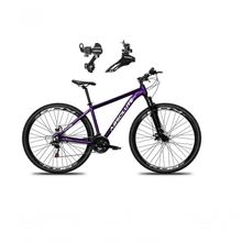 Bicicleta Aro 29 Absolute Nero 5 Alumínio 21v Câmbios Shimano Mountain Bike Freio A Disco Roxo 17