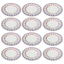 Prato Raso de Cerâmica Donna Jardim de Cerejas 24cm 12 Unidades - Biona 149866