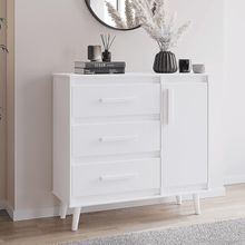 Sapateira Cômoda Retro 3 Gavetas Branco