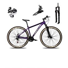 Bicicleta Aro 29 Absolute Nero 5 Câmbio Shimano 24v Acera K7 Freio A Disco Garfo Com Trava Roxo 17
