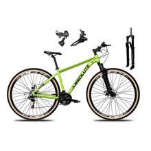 Bicicleta Aro 29 Absolute Nero 5 Alumínio Câmbios Shimano 24v Garfo Com Trava Mountain Bike Verde 19