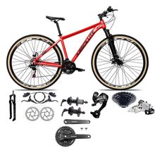 Bicicleta Aro 29 Absolute Nero 5 Câmbios Shimano Altus 27v Freio Hidráulico Garfo Com Trava vermelho 17