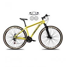 Bicicleta Aro 29 Absolute Nero 5 Alumínio Freio Hidráulico 24v Garfo Suspensão Mountain Bike Amarelo 19