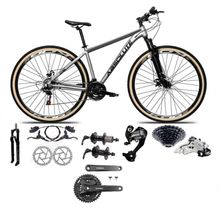Bicicleta Aro 29 Absolute Nero 5 Câmbios Shimano Altus 27v Freio Hidráulico Garfo Com Trava Cinza 13.8