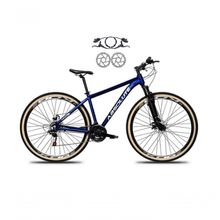 Bicicleta Aro 29 Absolute Nero 5 Alumínio Freio Hidráulico 24v Garfo Suspensão Mountain Bike Azul 21