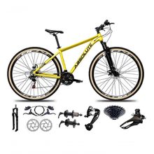 Bicicleta Aro 29 Absolute Nero 5 Alumínio 27v Freio Hidráulico K7 Garfo Com Trava Mtb Amarelo 21