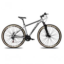 Bicicleta Aro 29 Absolute Nero 5 Alumínio 27v Mountain Bike K7 Freio A Disco Garfo Suspensão Cinza 15
