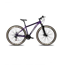 Bicicleta Aro 29 Absolute Nero 5 Alumínio 27v Mountain Bike K7 Freio A Disco Garfo Suspensão Roxo 15