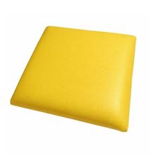 Assento Estofado Para Banquetas Corino Pequenos Quadrado Kit 4 amarelo